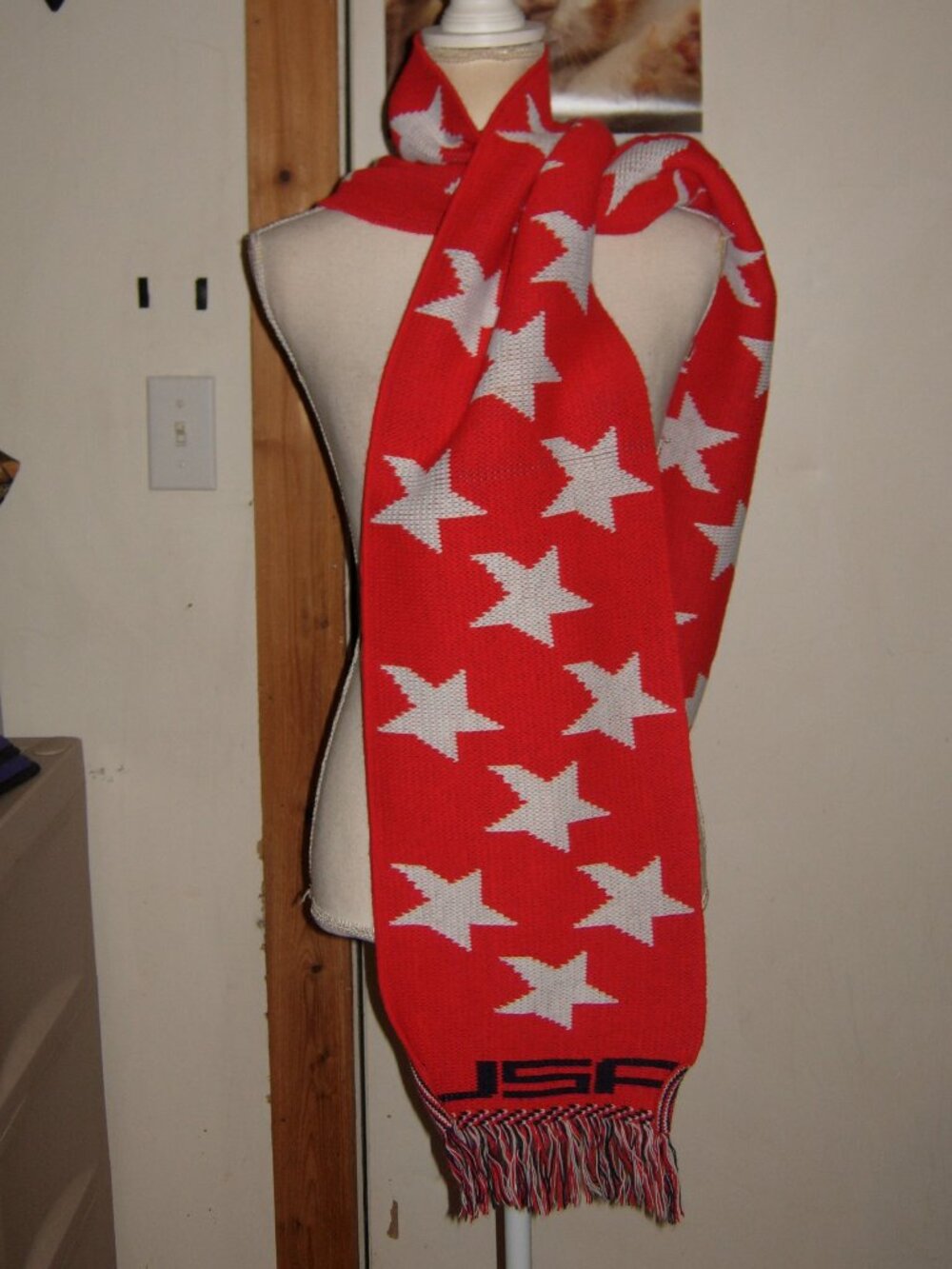 Vintage Knitmakers USA Stars Scarf